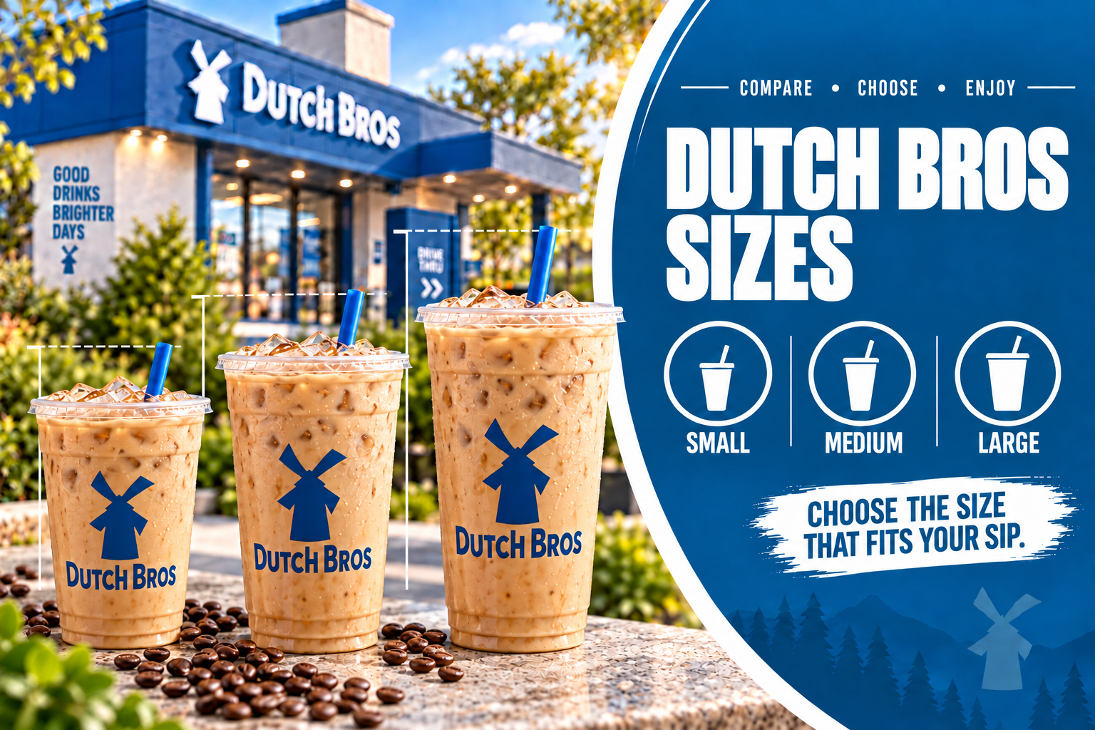 Dutch Bros Sizes
